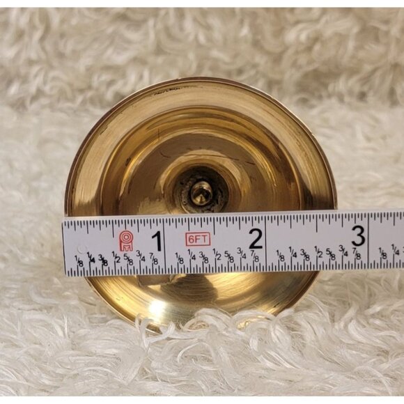 Vintage Mid-1900s Solid Brass Candlestick - Picture 10 of 13